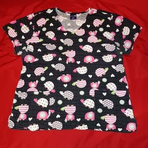 Turtles Design Scrub Top